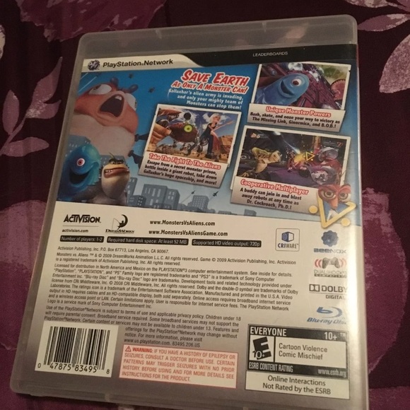 Monsters vs aliens ps3 video game PlayStation - Picture 3 of 3